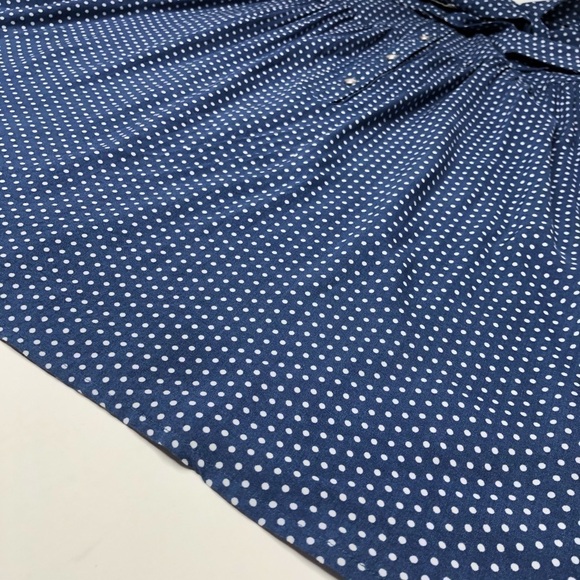 Wild Blue X Sadie Robertson Blue White Polka Dot Button Front Tank Summery Dress - Picture 7 of 14